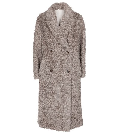 BRUNELLO CUCINELLI Mohair-blend double-breasted coat