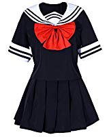 NSPSTT Women Japanese School Sailor Uniform Anime Cosplay Costume Outfit Black: Amazon.co.uk: Clothing