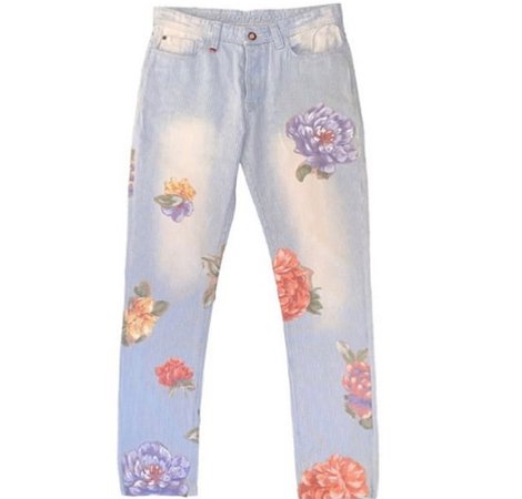 Paddy Batesman Floral Pinstripe Jeans