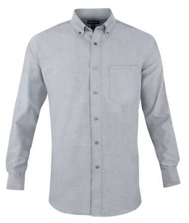 Men’s gray oxford dress shirt