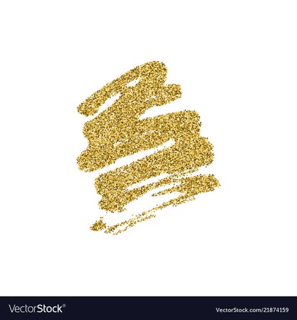 Gold glitter brush stroke Royalty Free Vector Image