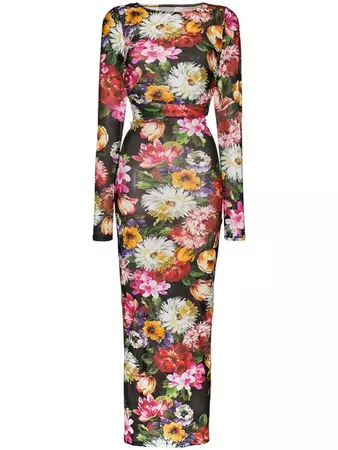 Dolce & Gabbana floral print bodycon dress £1,400 - Shop Online - Fast Global Shipping, Price