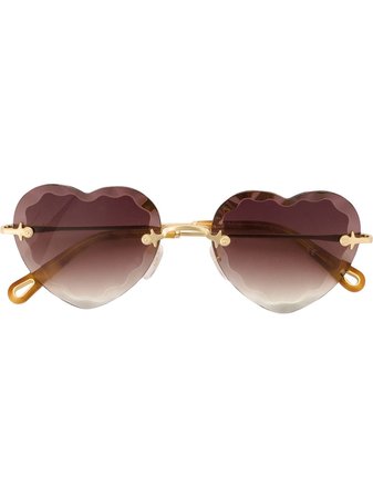 Chloé Eyewear heart-shape sunglasses £322 - Fast Global Shipping, Free Returns
