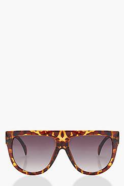 Erin Flat Top Brow Tortoiseshell Sunglasses