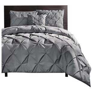 Bed with Dark Grey Duvet