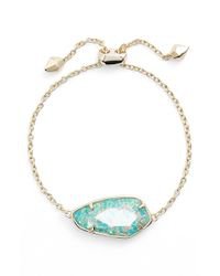 Lyst - Kendra Scott 'cambel' Line Bracelet - Aqua Kyocera Opal/ Gold in Blue
