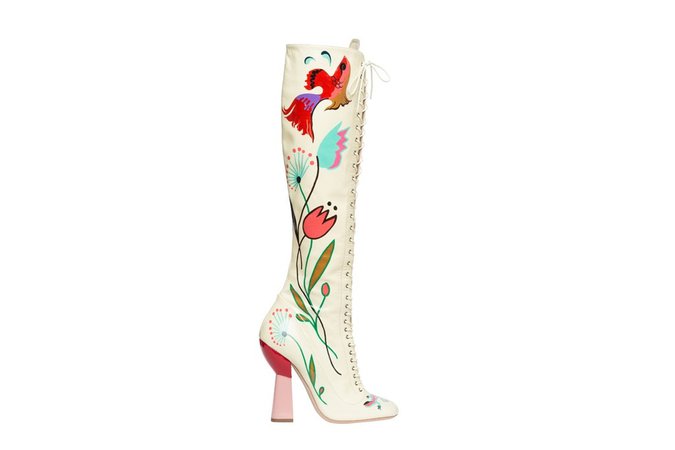 Miu Miu Spring14 Floral boots
