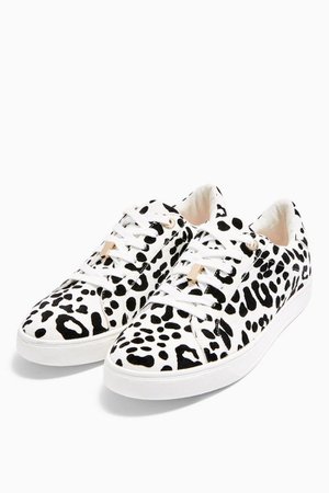 CABO Black and White Leopard Lace Up Sneakers | Topshop
