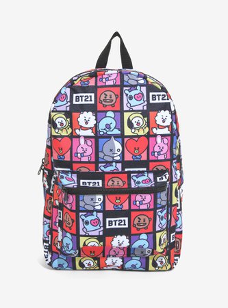 BT21 Character Grid Backpack