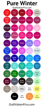 pure winter color palette - Google Search