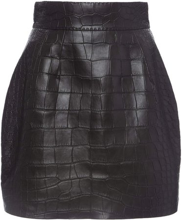 Dolce & Gabbana Crocodile High-Rise Mini Skirt Size: 36