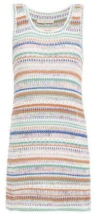 Leslie Striped Crocheted Cotton-blend Mini Dress