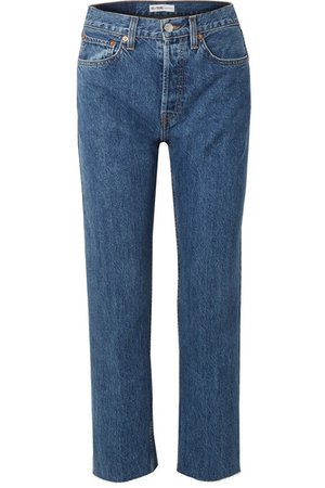 RE/DONE | High-Rise Stove Pipe straight-leg jeans | NET-A-PORTER.COM
