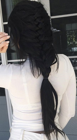 black braided hair