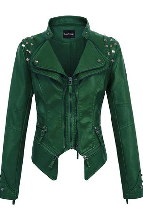 green leather