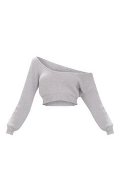 Women Grey Sweater Crop