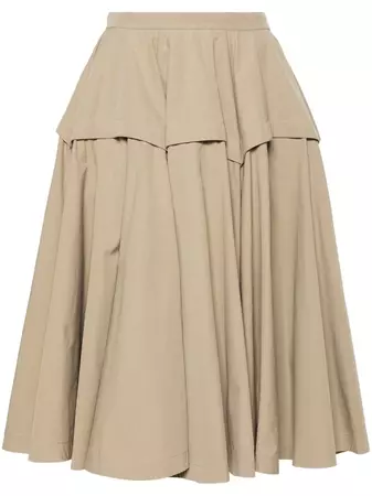 Bottega Veneta Pleated Midi Skirt - Farfetch