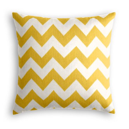 Bright Yellow Chevron Pillow | Loom Decor