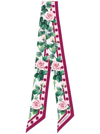 Dolce & Gabbana Lazo Con Estampado Tropical Rose - Farfetch
