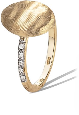 Siviglia Horizontal 18K Gold & Diamond Ring