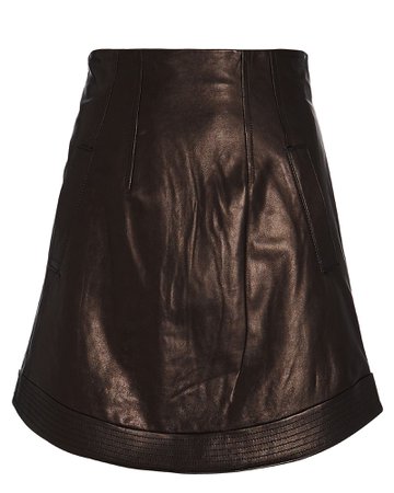Veronica Beard | Reggie Leather Mini Skirt | INTERMIX®