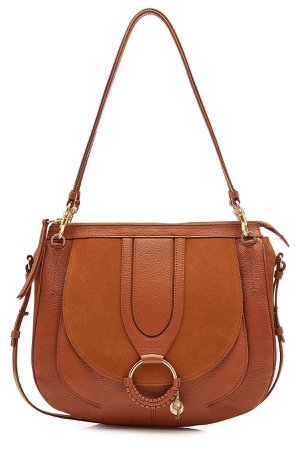 Medium Shoulder Bag with Leather and Suede Gr. One Size