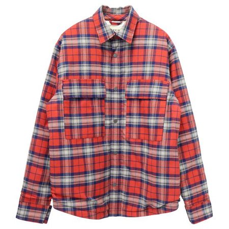 FEAR OF GOD SIXTH COLLECTION FLANNEL SHIRT JACKET / 640 : RED PLAID