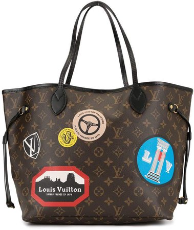 Pre Owned Monogram World Tour FW 2016 Neverfull MM tote