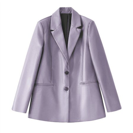 Light purple leather blazer