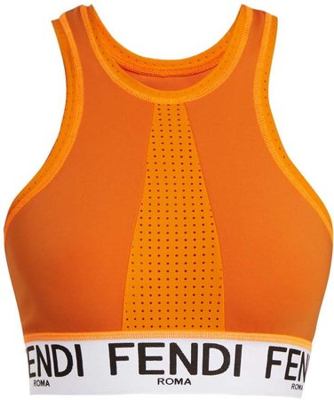Fendi Logo-Jacquard Performance Bra