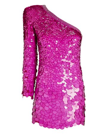 Dundas Sequined One-Shoulder Mini Dress | INTERMIX®