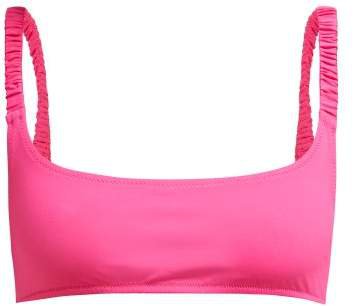 Fisch - Colombier Bandeau Jersey Bikini Top - Womens - Pink