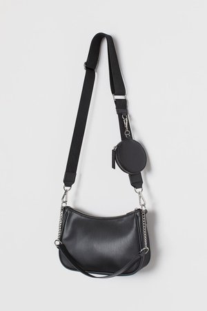 Shoulder Bag with Pouch - Black - Ladies | H&M US
