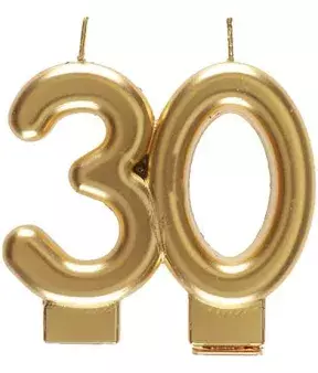 gold birthday cake candle 30 - Google Search