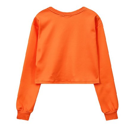 orange sweater cropped