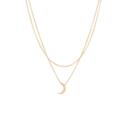 Layered Moon Necklace | Mejuri