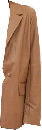 brown faux leather blazer, isabelle’s cabinet