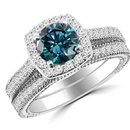 Blue Diamond engagement ring