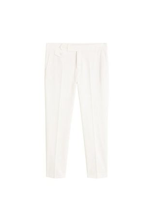 MANGO Cotton suit trousers