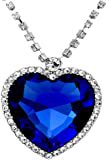 Buy Azora Big Heart Blue Swarovski Crystal Pendant Necklaces For Women at Amazon.in