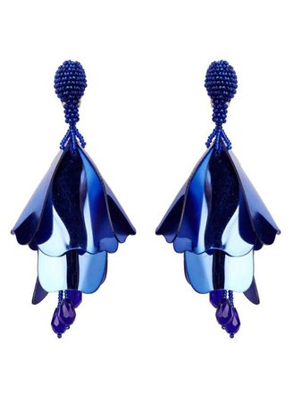 Blue Aqua Flower earrings jewelry