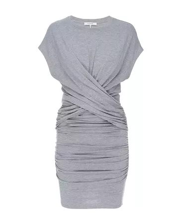 FRAME Shirred Cross Front Mini Dress | Bloomingdale's