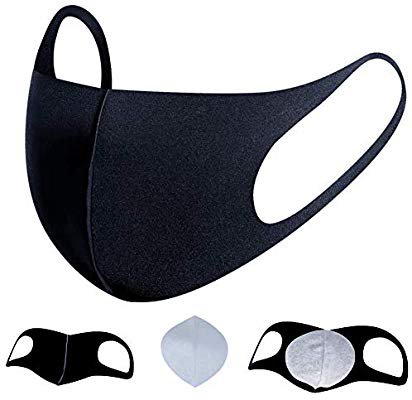 ToHa Reuse Korean Face Masks for Germ Protection Filter Grade N95, Black (5Pcs) - - Amazon.com
