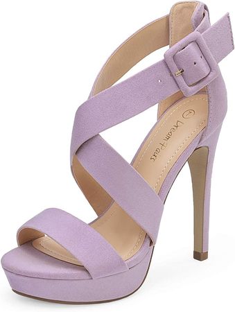 Amazon.com | DREAM PAIRS Women's Open Toe High Stilettos Platform Party Pump Heel Sandals Charlotte | Heeled Sandals