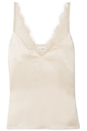 Cami NYC | The Arianna lace-trimmed silk-charmeuse camisole | NET-A-PORTER.COM