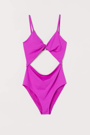 Cut-out Swimsuit - Pink