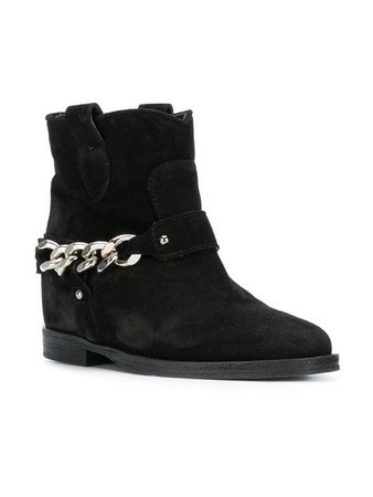 Via Roma 15 chain embellished ankle boots