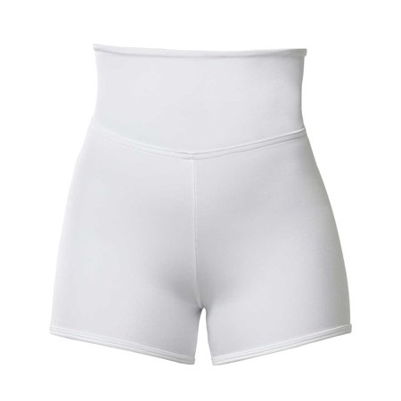white spandex shorts