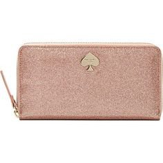 Handbags & Wallets - kate spade new york Glitter Bug Lacey Continental Wallet (7,295 PHP) ❤ liked on Polyvore featuring b… | Rose gold wallet, Glitter bag, Gold bag
