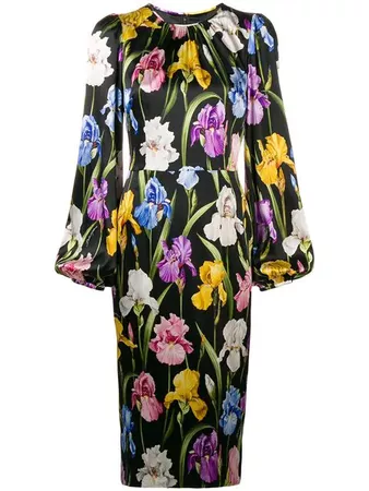 Dolce & Gabbana Floral Fitted Dress - Farfetch